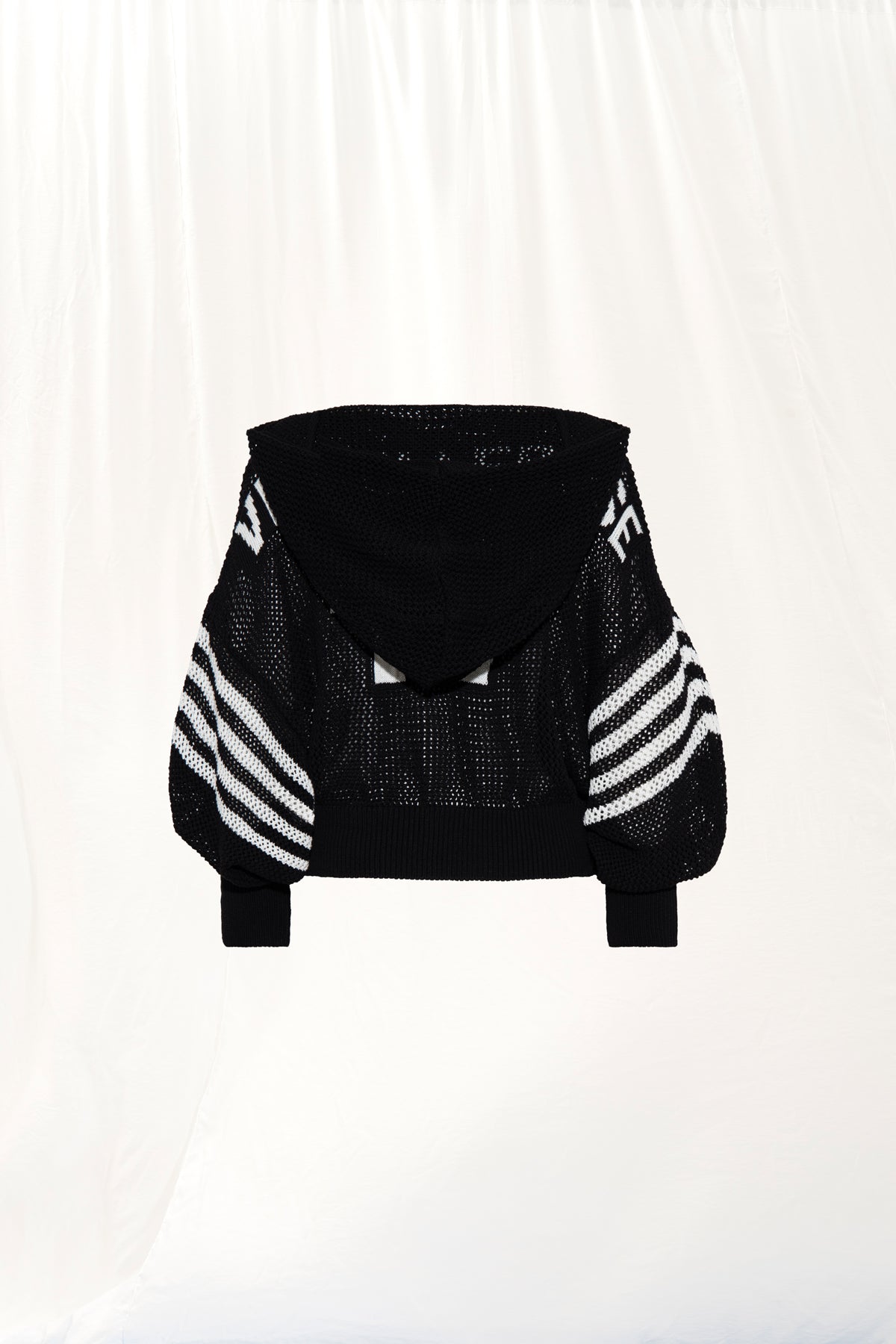 Black Off White Knit Sweater 17382