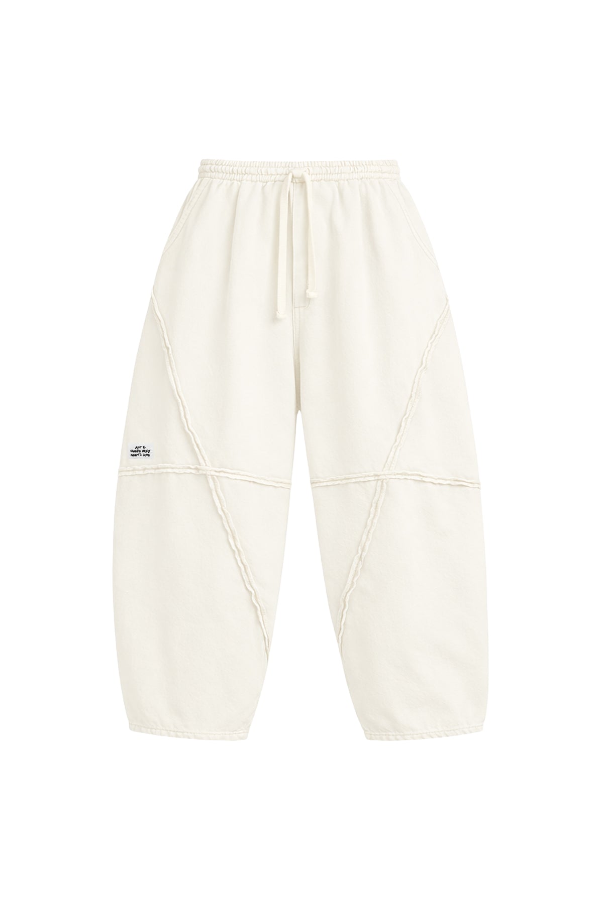 Off White Seam Detail Baggy Trousers 19029