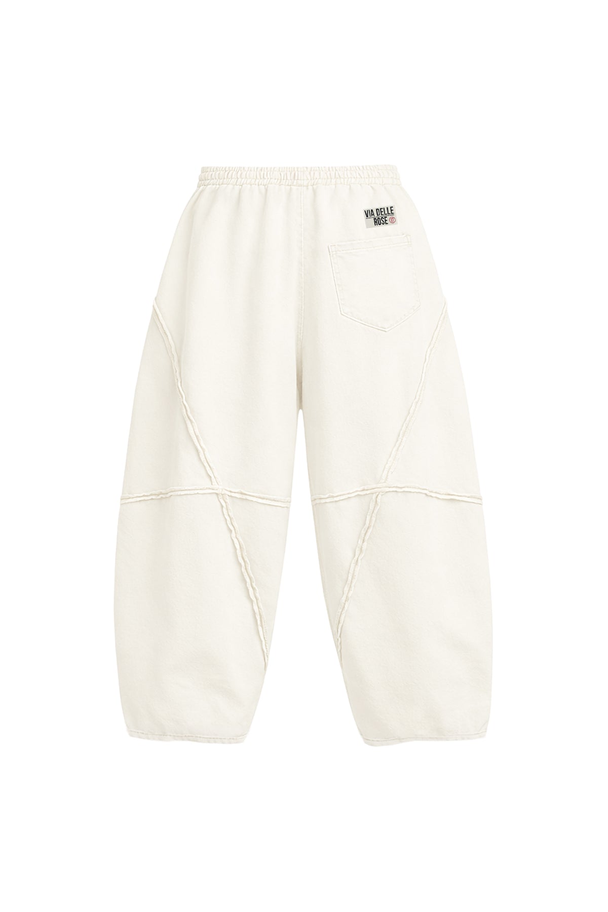 Off White Seam Detail Baggy Trousers 19029