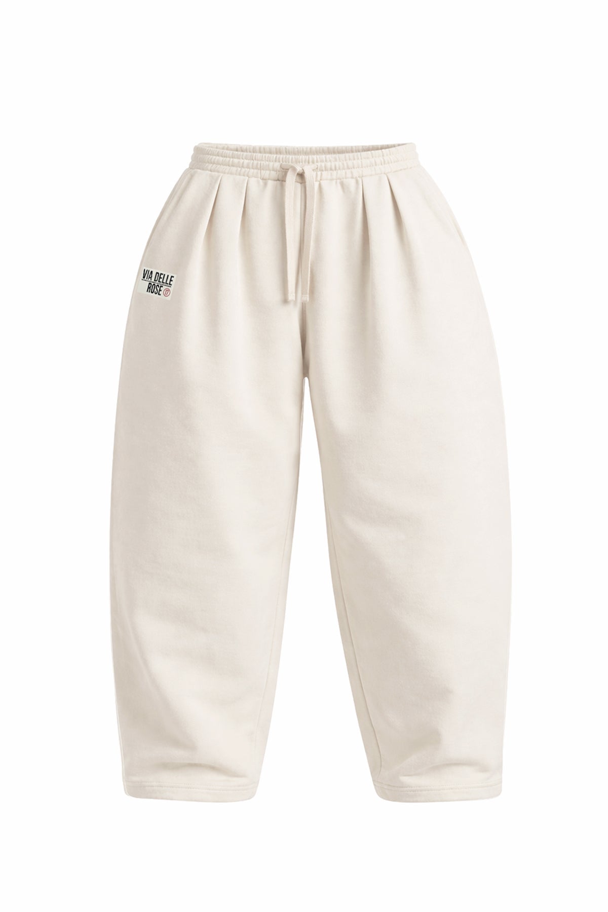 Off White Pleated Detail Baggy Trousers 19041