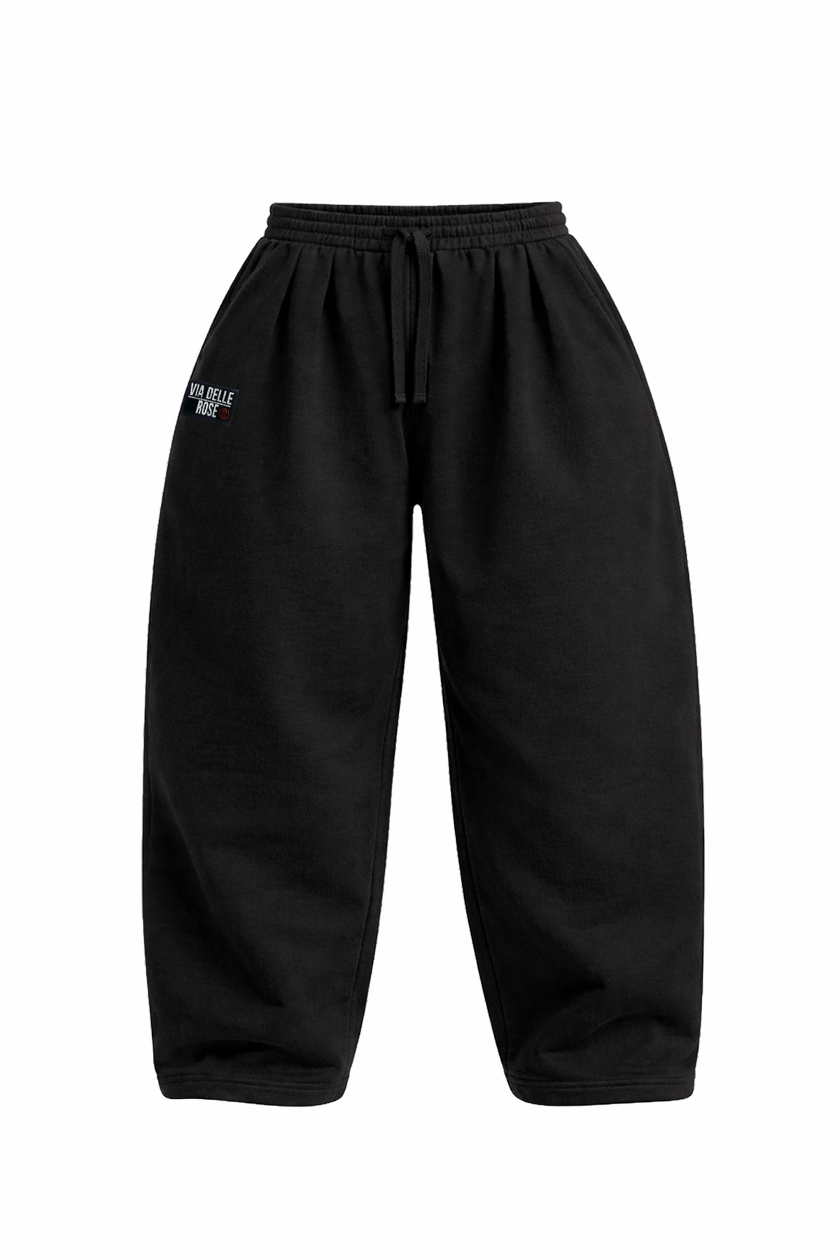Black Pleated Detail Baggy Trousers 19041