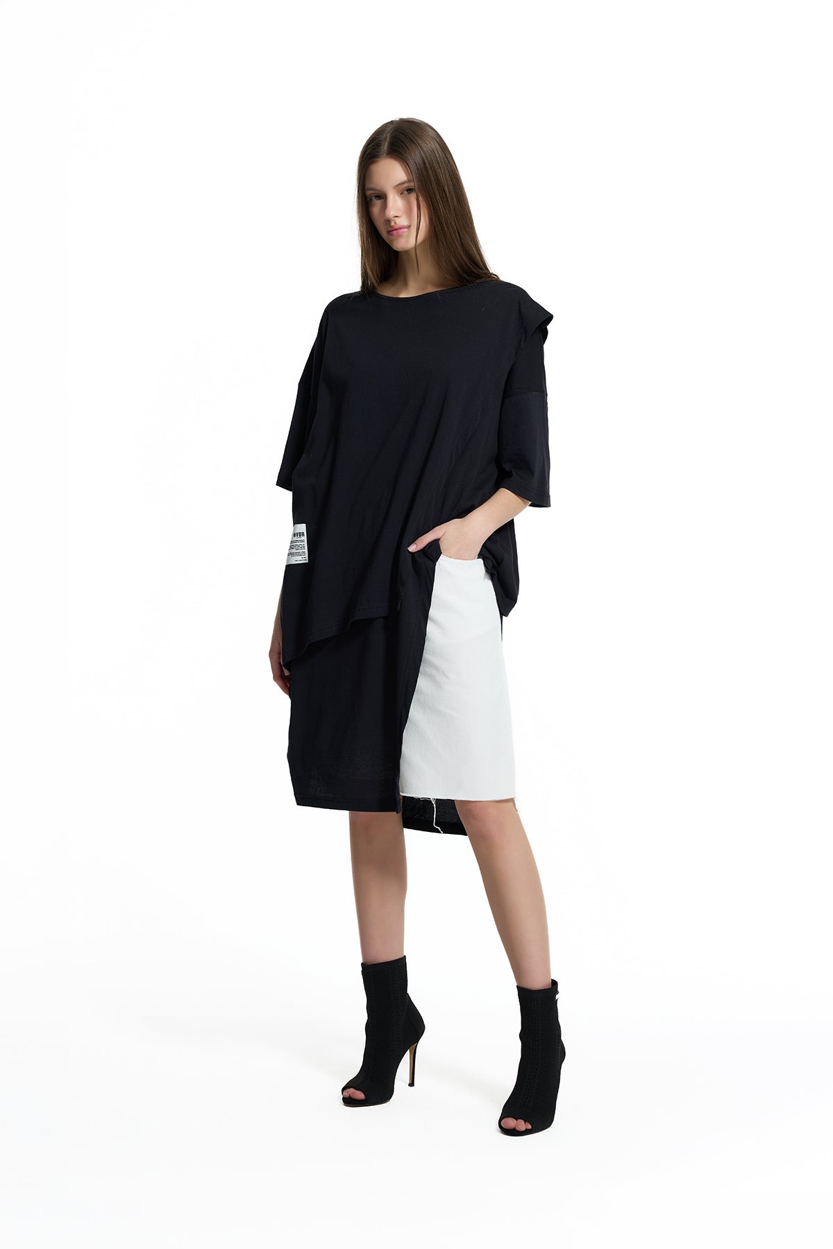 Black High-low Oversize Tunic 19175