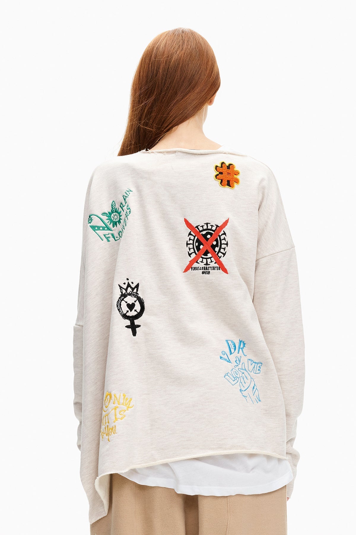 Beige Melange Sw-shirt 10217