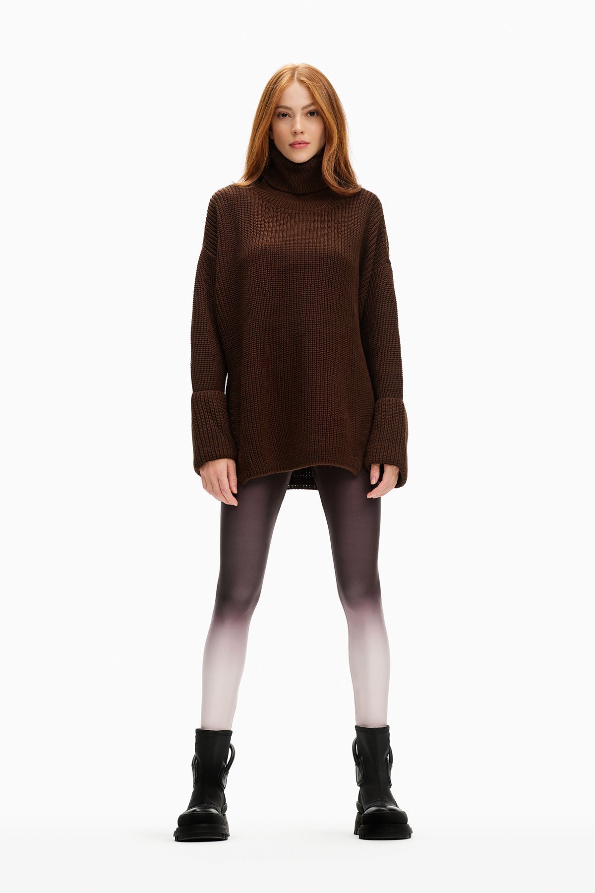 Marrone Beige Leggings 10395