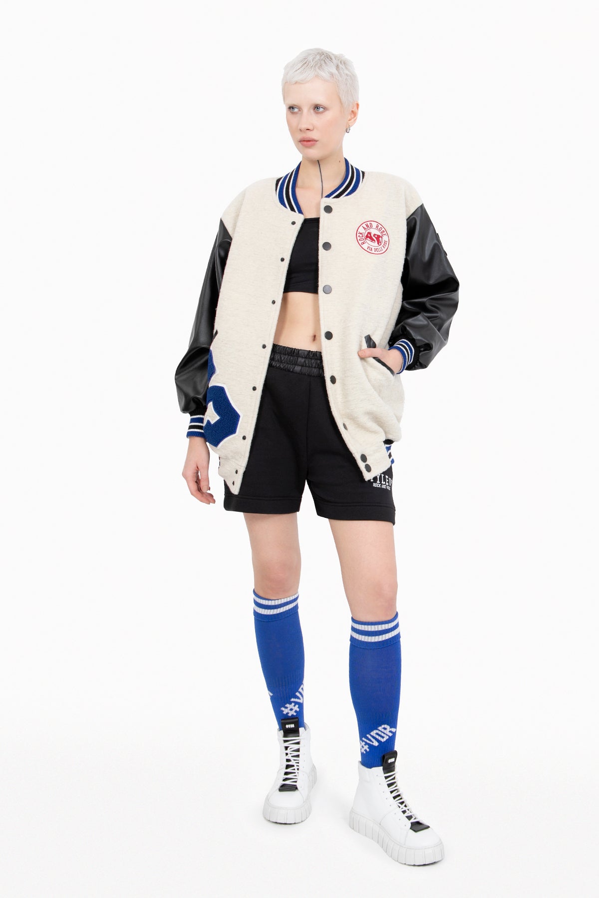 Off White Royal Bomber 10482