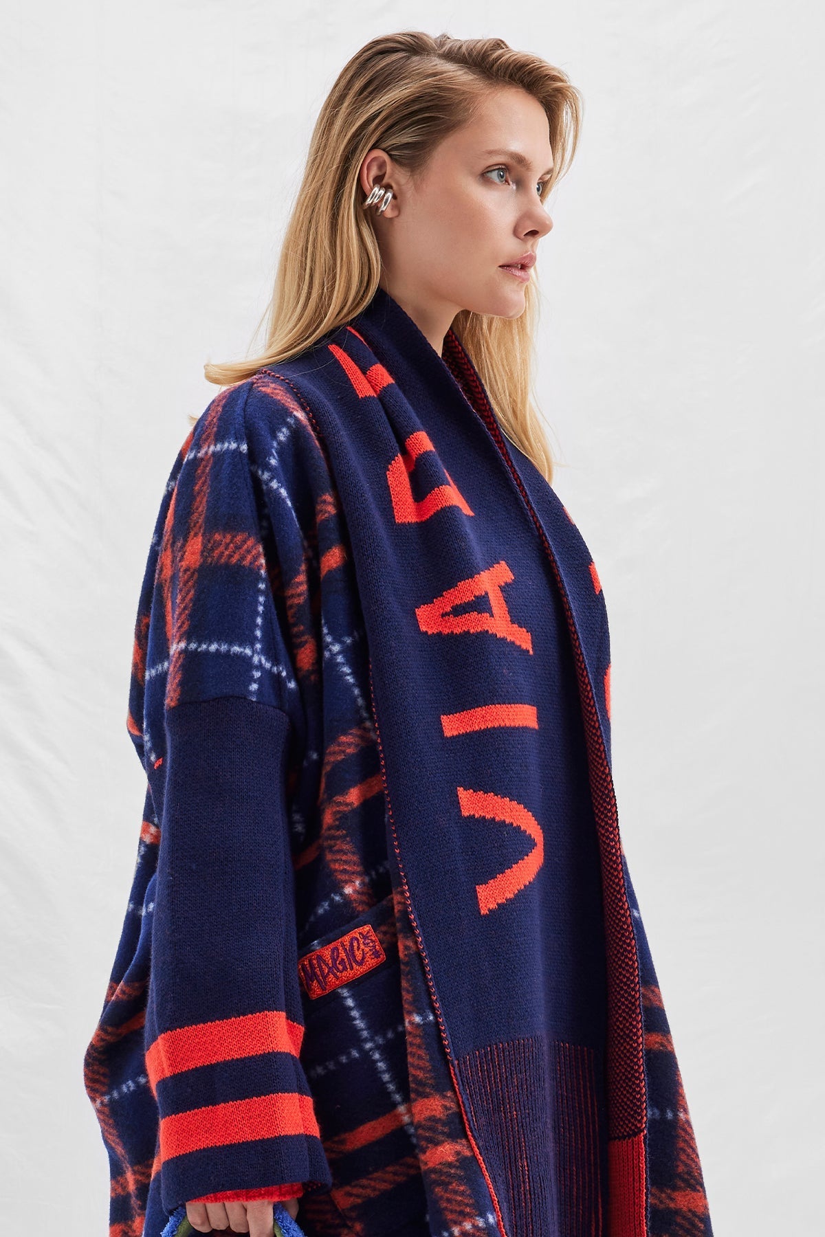 Navy Orange Scarf Vw2414031
