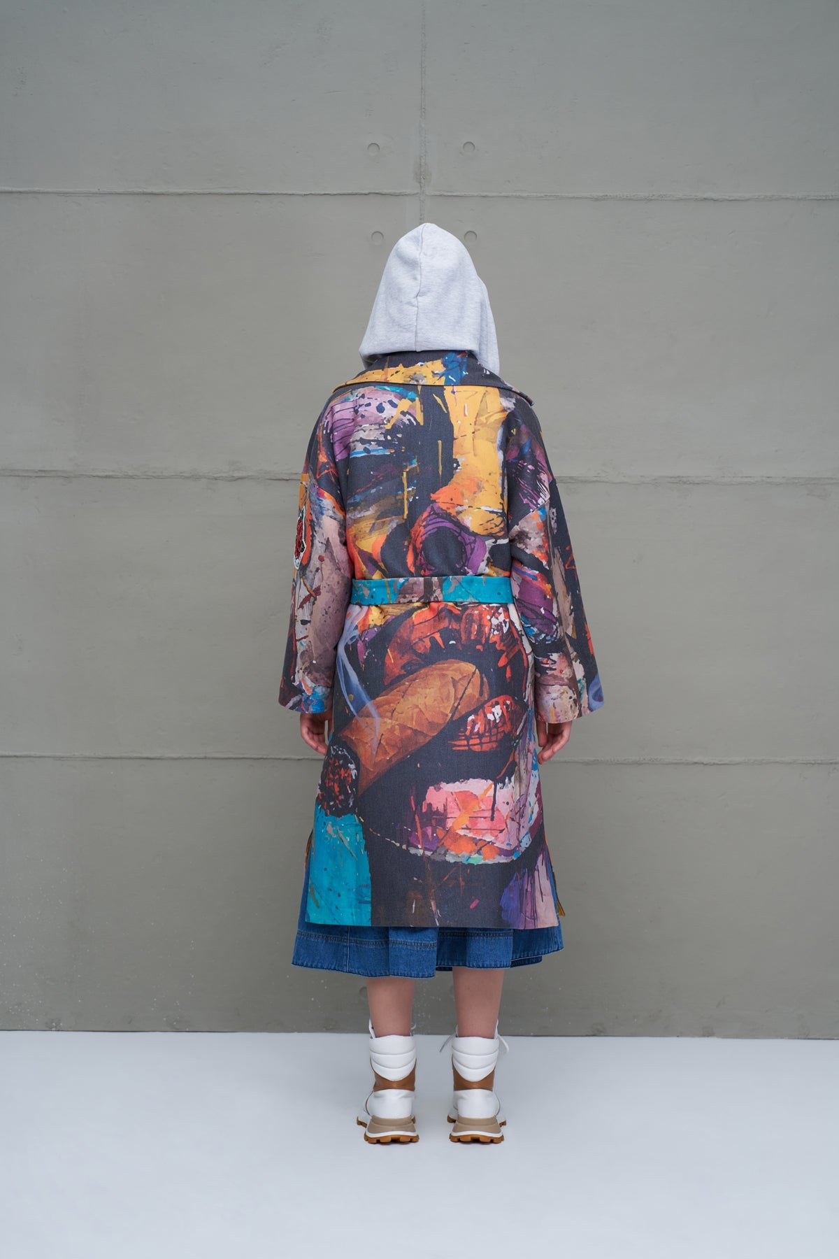 Multicolor Oversized Coat 18107