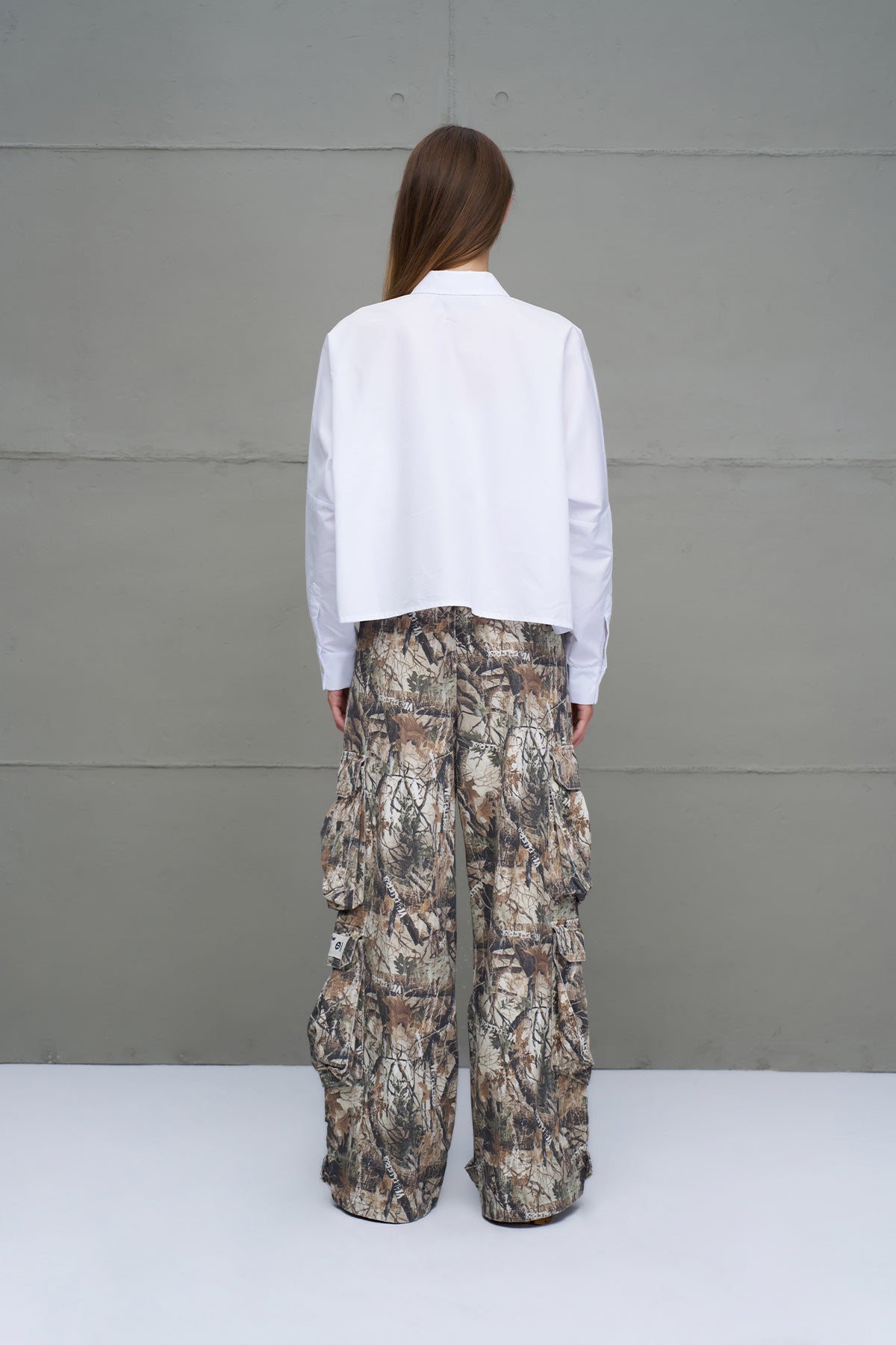 White Two-pocket Poplin Shirt 18196