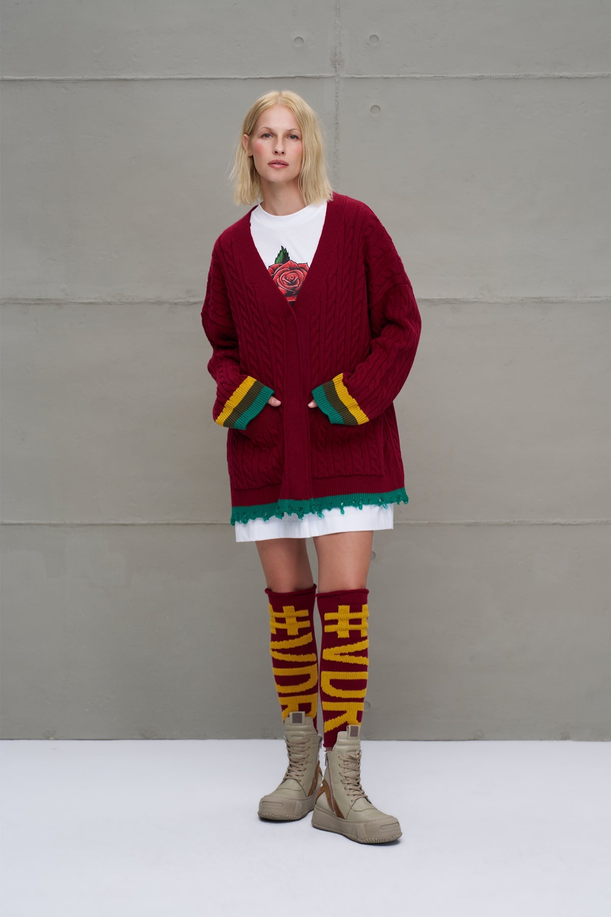 Burgundy Mustard Logo Detailed Armless 18287