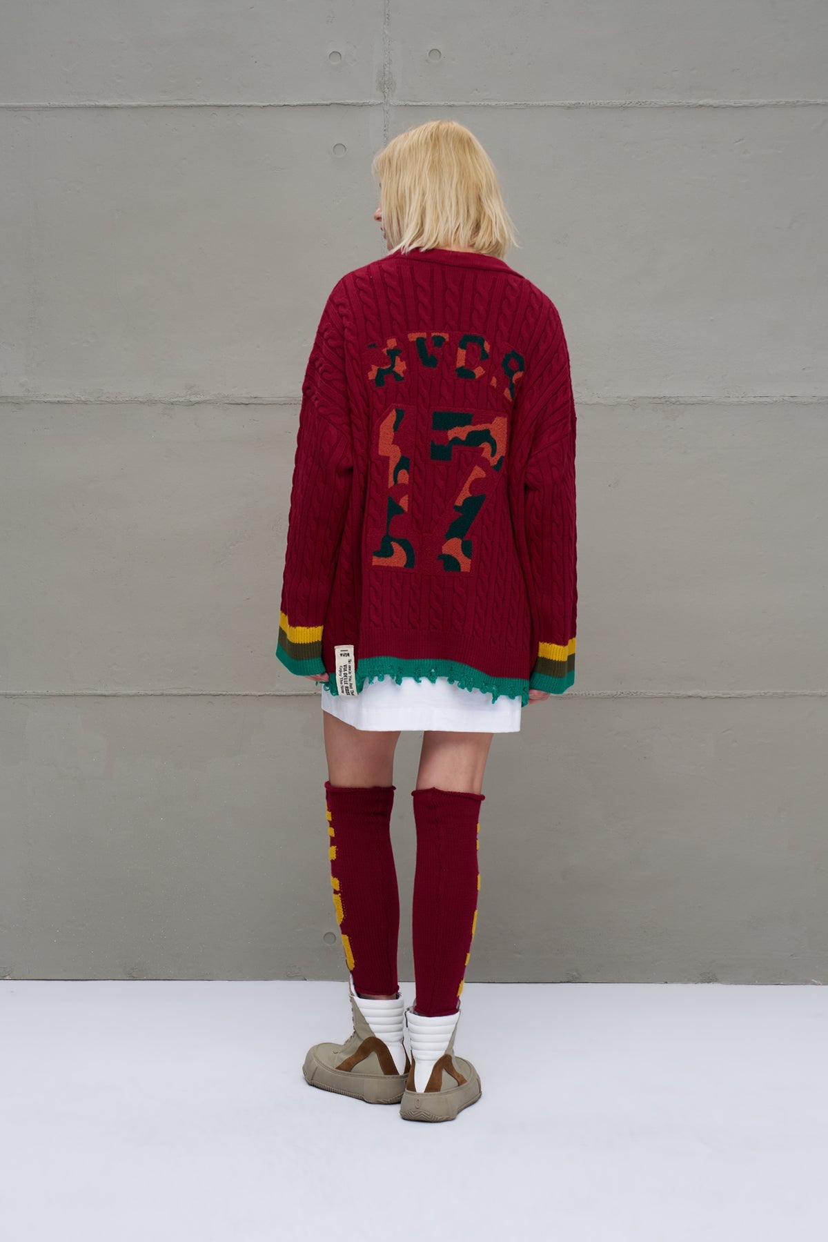 Burgundy Mustard Logo Detailed Armless 18287