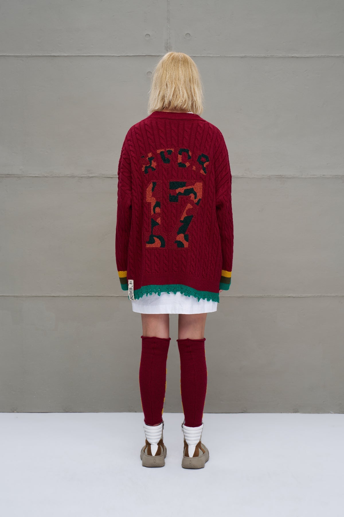 Burgundy Mustard Logo Detailed Armless 18287